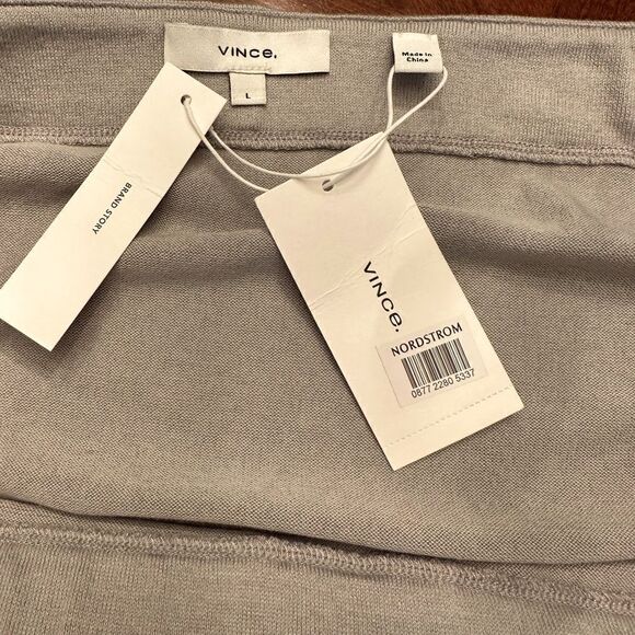 Vince overlap cotton/ tencel midi skirt size L, NWT - Picture 10 of 14